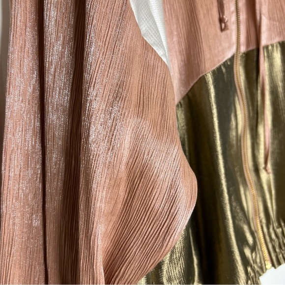 Zara Color Block Hooded Zip Front Jacket Windbreaker size large - Picture 3 of 14